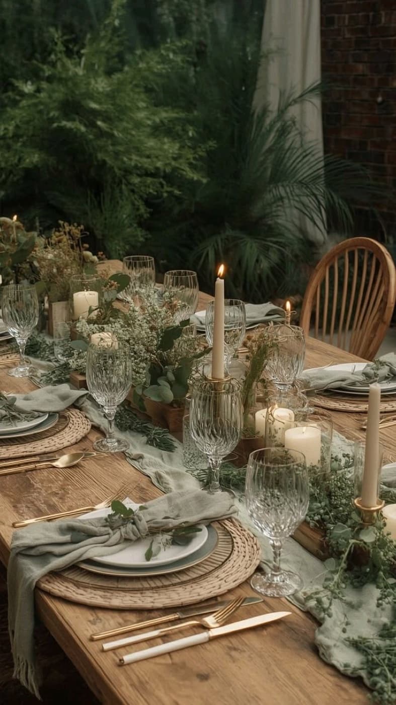 Beautifully styled outdoor table for a private celebration