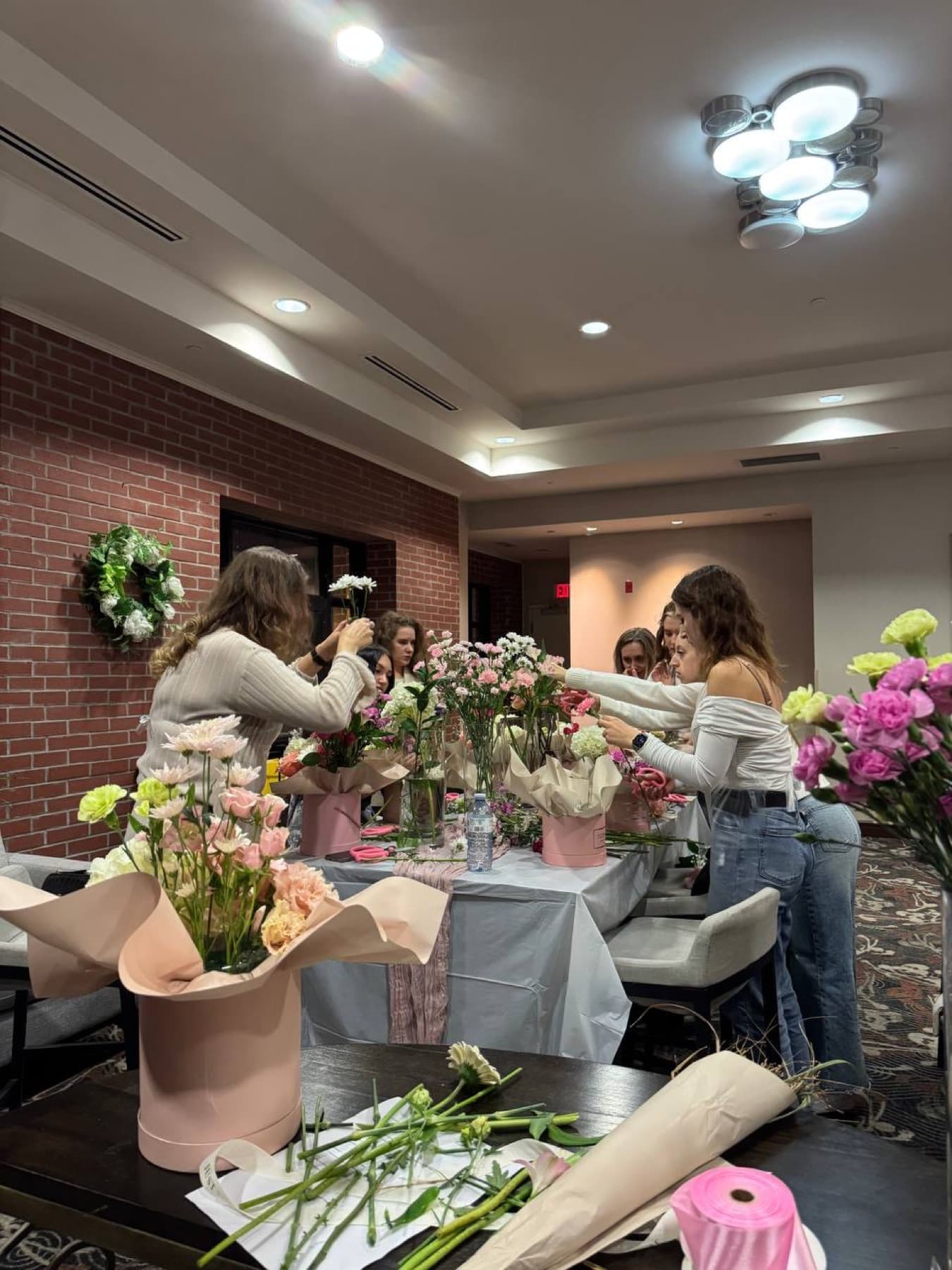 Bloom workshop table setup
