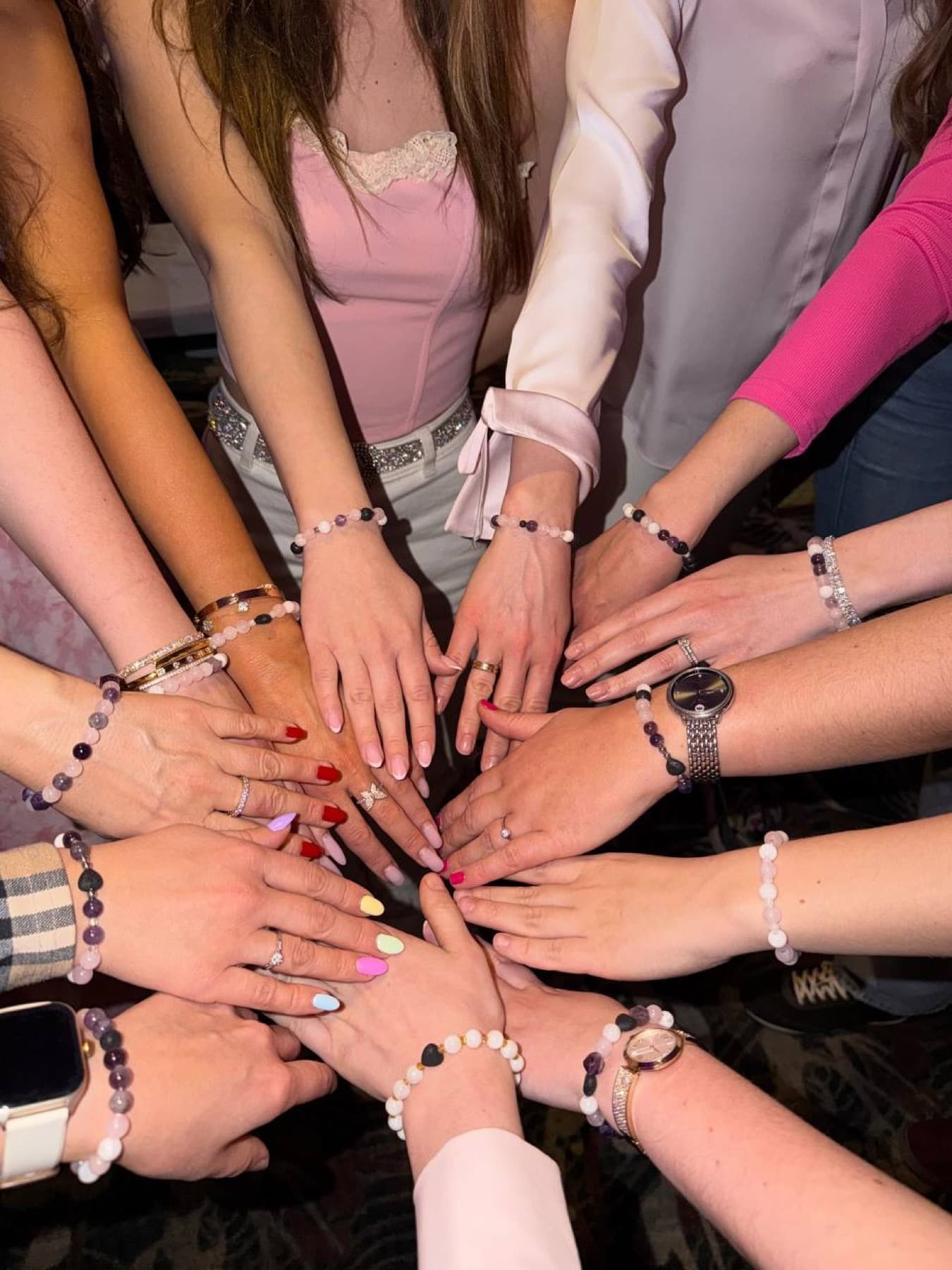Bracelets made by workshop guests