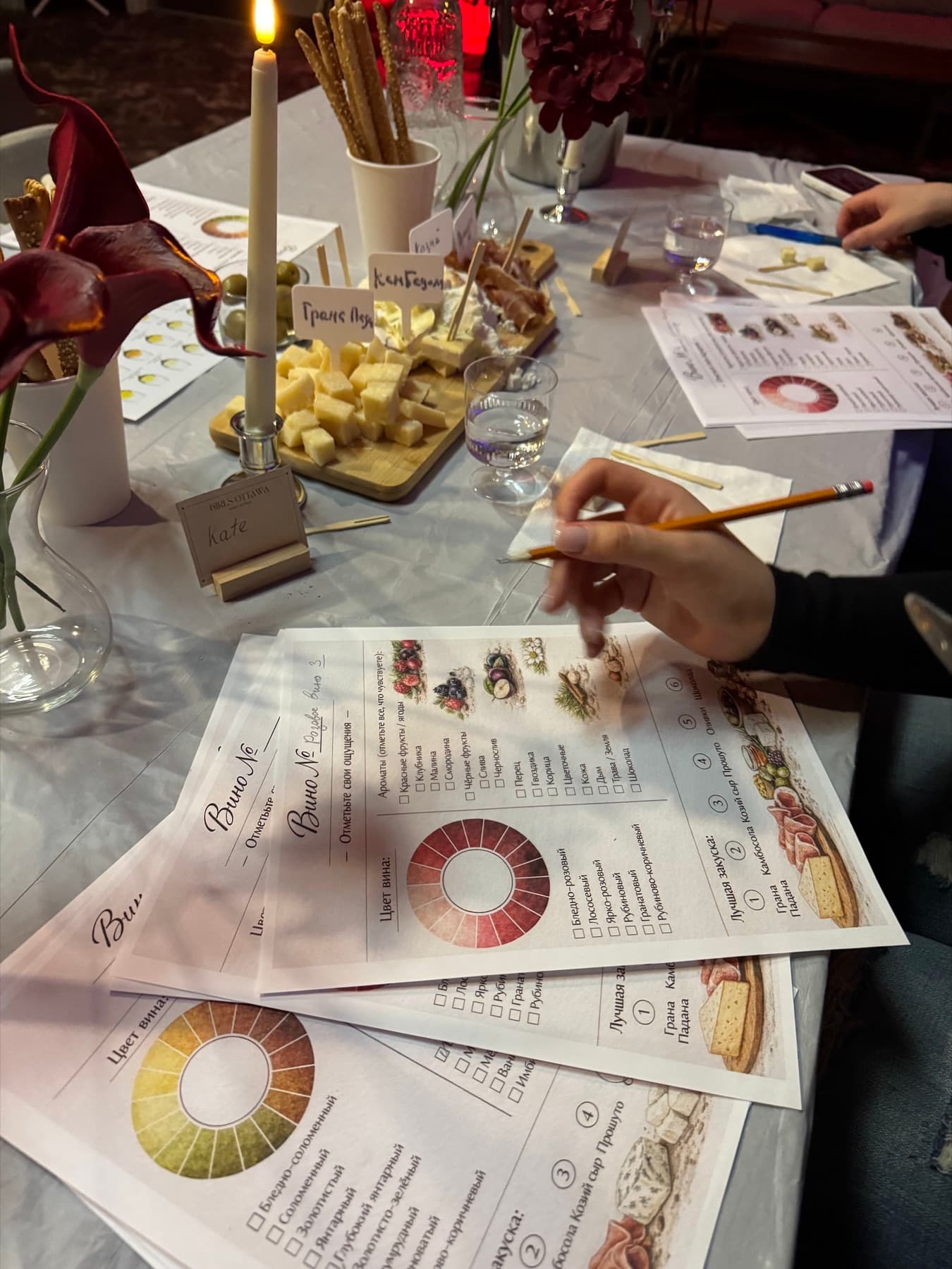 Wine tasting notes and pairings
